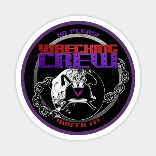 Wrecking Crew Logo Circle - Black Background Magnet